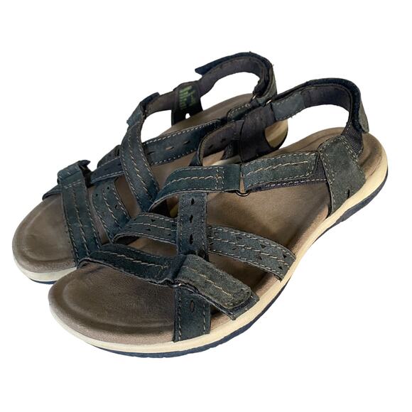 EARTH ORIGINS Women's Size 7M Savoy Sammie Sandals Blue Strappy Comfy Leather - Picture 13 of 13